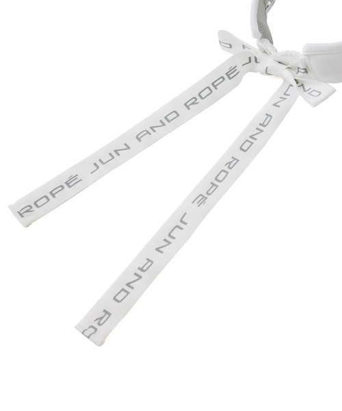 JUN&ROPE'（ジュンアンドロペ）の「【WEB限定】【2WAY】ロゴ入りリボン付きバイザー（サンバイザー・レディース・ホワイト/ブラック・FREE）」の12枚目の写真