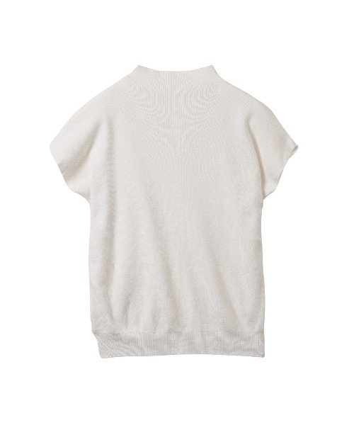COCOMOMO(ココモモ)の「夏の定番! フレンチスリーブ ハイネック サマーニット(Tシャツ/カットソー・レディース・グリーン/ブラック/アイボリー/イエロー/ホワイト/ベージュ・FREE)」の17枚目の写真