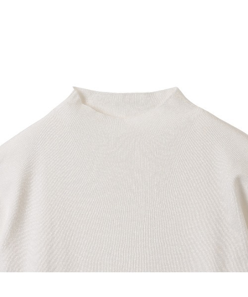 COCOMOMO(ココモモ)の「夏の定番! フレンチスリーブ ハイネック サマーニット(Tシャツ/カットソー・レディース・グリーン/ブラック/アイボリー/イエロー/ホワイト/ベージュ・FREE)」の18枚目の写真