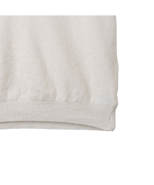 COCOMOMO(ココモモ)の「夏の定番! フレンチスリーブ ハイネック サマーニット(Tシャツ/カットソー・レディース・グリーン/ブラック/アイボリー/イエロー/ホワイト/ベージュ・FREE)」の20枚目の写真