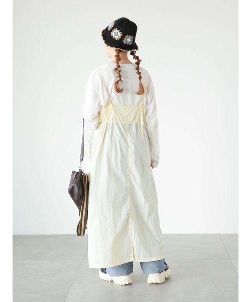 ehka sopo（エヘカソポ）の「◎ミリタリーキャミソールワンピース（ワンピース・レディース・キナリ/カーキ/ブラック・ﾌﾘ-）」の7枚目の写真