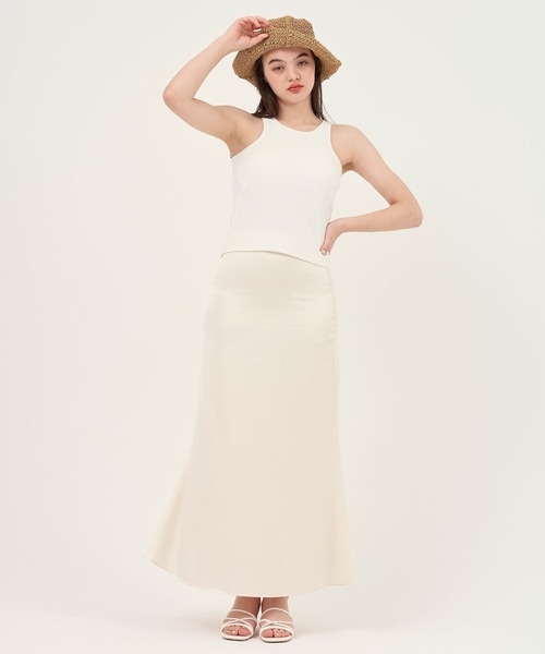 TINA：JOJUN（ティーナジョジュン）の「カップ付き アメスリタンク TINA：JOJUN（タンクトップ・レディース・オフホワイト/オレンジ系その他/ブラック系その他/ベビーピンク・M）」の8枚目の写真