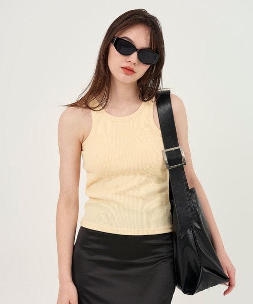 TINA：JOJUN（ティーナジョジュン）の「カップ付き アメスリタンク TINA：JOJUN（タンクトップ・レディース・オフホワイト/オレンジ系その他/ブラック系その他/ベビーピンク・M）」の19枚目の写真