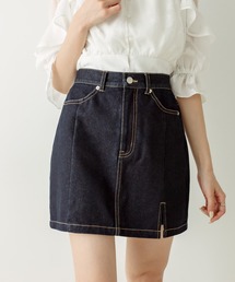 OLIVE des OLIVE | スリットデニムミニスカート(スカート)