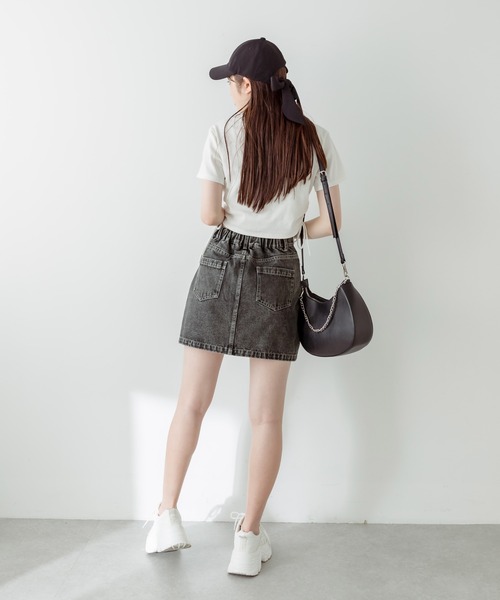 OLIVE des OLIVE（オリーブデオリーブ）の「スリットデニムミニ