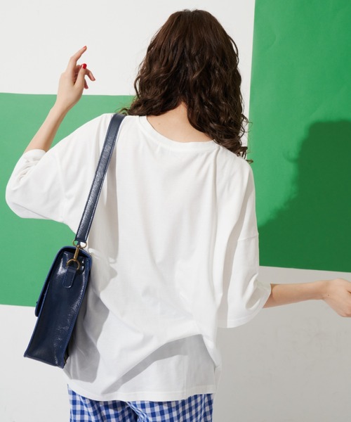 MERLOT(メルロー)の「相良刺繍フォトT(Tシャツ/カットソー・レディース・ホワイト/イエロー/ブラック・FREE)」の7枚目の写真