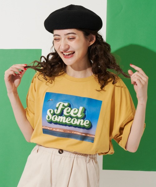 MERLOT(メルロー)の「相良刺繍フォトT(Tシャツ/カットソー・レディース・ホワイト/イエロー/ブラック・FREE)」の21枚目の写真