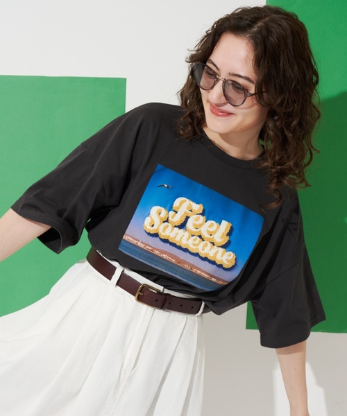 MERLOT(メルロー)の「相良刺繍フォトT(Tシャツ/カットソー・レディース・ホワイト/イエロー/ブラック・FREE)」の11枚目の写真