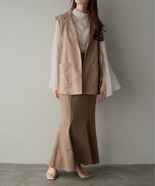 Ambre Ciel(アンブルシエル)の「袖スリットシアーハイネックブラウス/【WEB/EC限定商品】(シャツ/ブラウス・レディース・ブラック/ピンク/オフホワイト/ライトグリーン・FREE)」の20枚目の写真