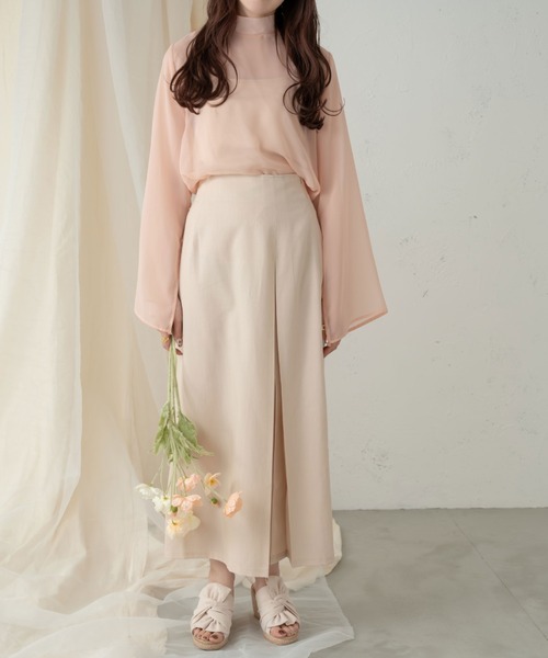 Ambre Ciel(アンブルシエル)の「袖スリットシアーハイネックブラウス/【WEB/EC限定商品】(シャツ/ブラウス・レディース・ブラック/ピンク/オフホワイト/ライトグリーン・FREE)」の9枚目の写真