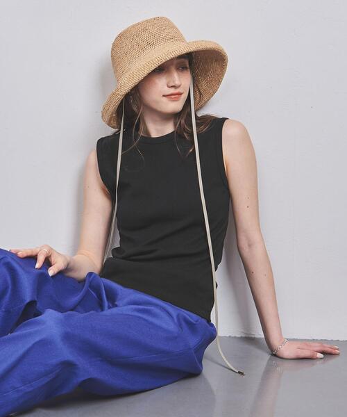 UNITED ARROWS(ユナイテッドアローズ)の「コットンフライス ノースリーブ カットソー(Tシャツ/カットソー・レディース・ホワイト/ライトグレー/ブラック・FREE)」の2枚目の写真