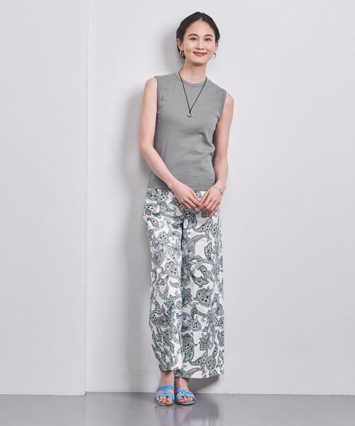 UNITED ARROWS(ユナイテッドアローズ)の「コットンフライス ノースリーブ カットソー(Tシャツ/カットソー・レディース・ホワイト/ライトグレー/ブラック・FREE)」の8枚目の写真