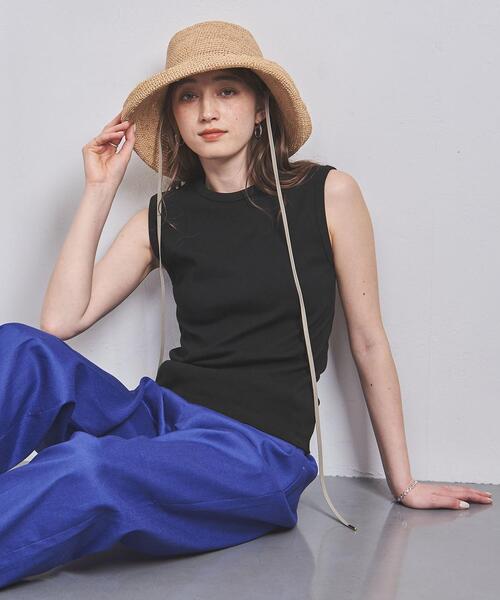 UNITED ARROWS(ユナイテッドアローズ)の「コットンフライス ノースリーブ カットソー(Tシャツ/カットソー・レディース・ホワイト/ライトグレー/ブラック・FREE)」の11枚目の写真