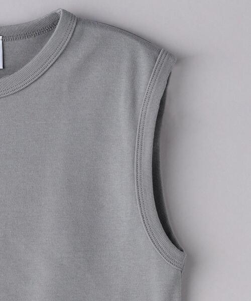 UNITED ARROWS(ユナイテッドアローズ)の「コットンフライス ノースリーブ カットソー(Tシャツ/カットソー・レディース・ホワイト/ライトグレー/ブラック・FREE)」の16枚目の写真