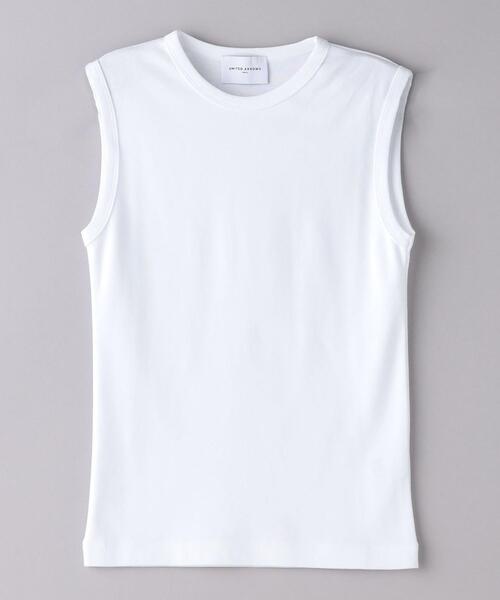 UNITED ARROWS(ユナイテッドアローズ)の「コットンフライス ノースリーブ カットソー(Tシャツ/カットソー・レディース・ホワイト/ライトグレー/ブラック・FREE)」の19枚目の写真
