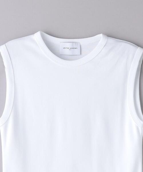 UNITED ARROWS(ユナイテッドアローズ)の「コットンフライス ノースリーブ カットソー(Tシャツ/カットソー・レディース・ホワイト/ライトグレー/ブラック・FREE)」の21枚目の写真