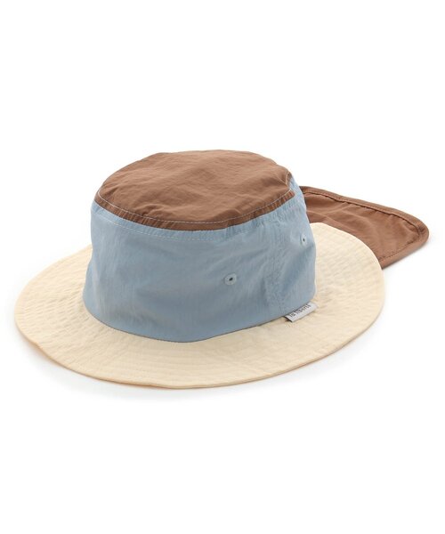 apres les cours(アプレレクール)の「【日よけ付き/UVカット/接触冷感/撥水加工】バイカラーアウトドアハット(ハット・キッズ・ラベンダー/ピンク/レインボー・48/50/52/54)」の1枚目の写真