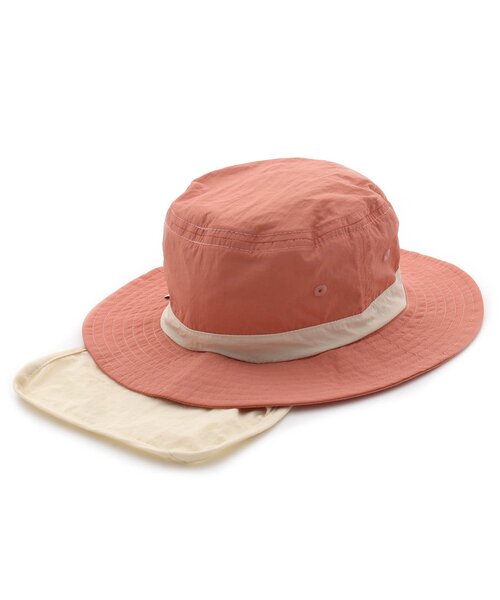 apres les cours(アプレレクール)の「【日よけ付き/UVカット/接触冷感/撥水加工】バイカラーアウトドアハット(ハット・キッズ・ラベンダー/ピンク/レインボー・48/50/52/54)」の7枚目の写真