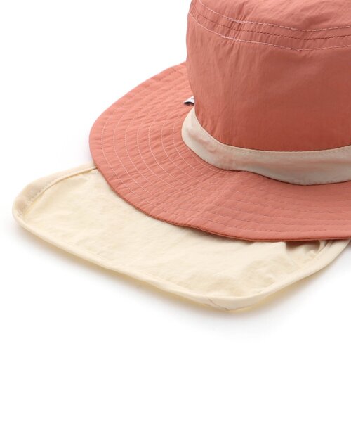 apres les cours(アプレレクール)の「【日よけ付き/UVカット/接触冷感/撥水加工】バイカラーアウトドアハット(ハット・キッズ・ラベンダー/ピンク/レインボー・48/50/52/54)」の18枚目の写真