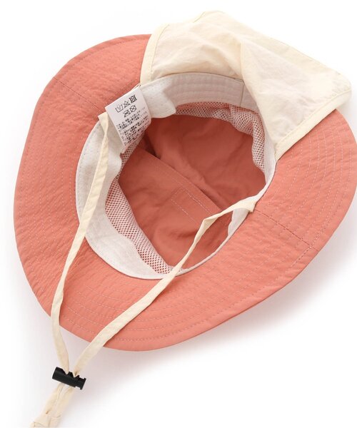 apres les cours(アプレレクール)の「【日よけ付き/UVカット/接触冷感/撥水加工】バイカラーアウトドアハット(ハット・キッズ・ラベンダー/ピンク/レインボー・48/50/52/54)」の11枚目の写真