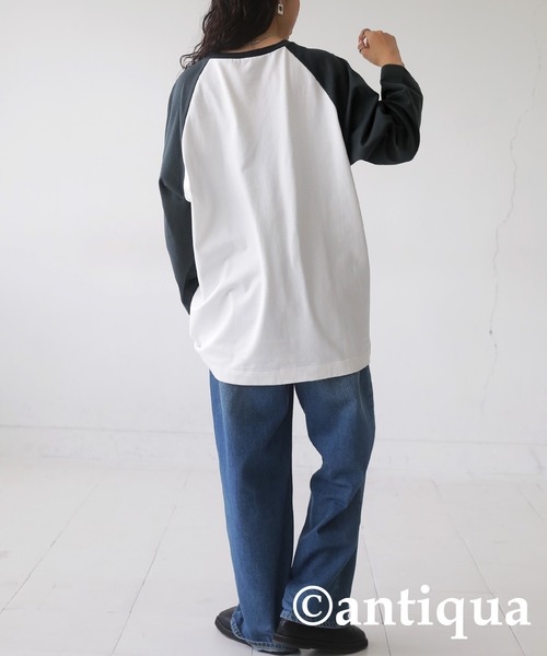 antiqua（アンティカ）の「綿100%アニマルロゴロンＴ（Tシャツ/カットソー・レディース・ブルー系その他/グリーン系その他/ブラック系その他・FREE）」の8枚目の写真