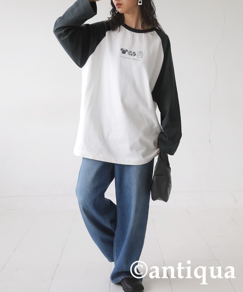 antiqua（アンティカ）の「綿100%アニマルロゴロンＴ（Tシャツ/カットソー・レディース・ブルー系その他/グリーン系その他/ブラック系その他・FREE）」の7枚目の写真