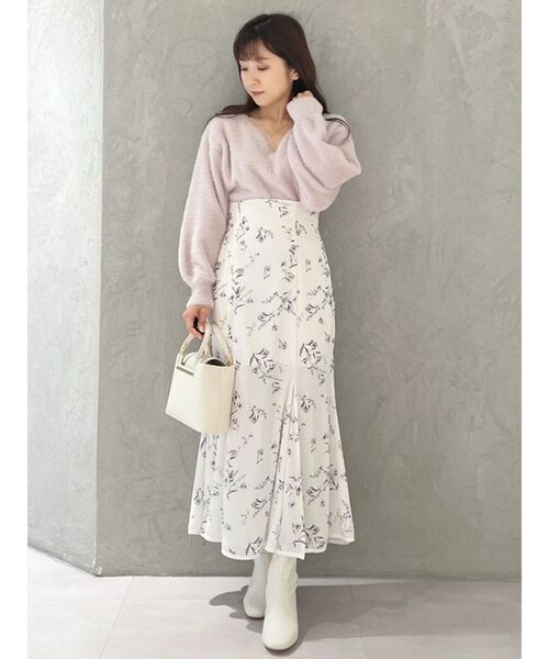 MERCURYDUO(マーキュリーデュオ)の「2WAYミニシャギーコンパクトニット(ニット/セーター・レディース・アイボリー/オレンジ/ライトブルー/ライトピンク/ベビーピンク・FREE)」の17枚目の写真