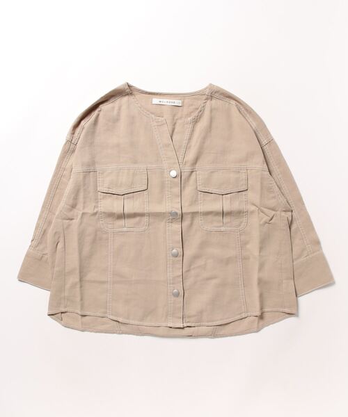MELROSE claire（メルローズ クレール）の「ノーカラーワーク