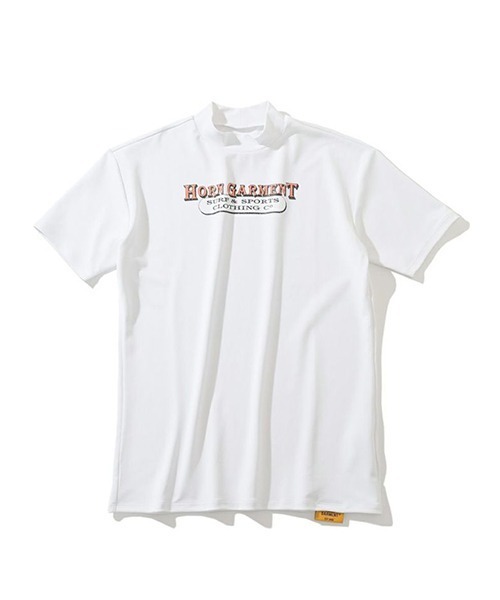 HORN GARMENT（ホーンガーメント）の「HORN GARMENT/ホーンガーメント Republis Mock Neck Tee モック半袖Tシャツ（Tシャツ/カットソー・メンズ・ターコイズブルー/ブラウン/ホワイト・48/50/46）」の9枚目の写真