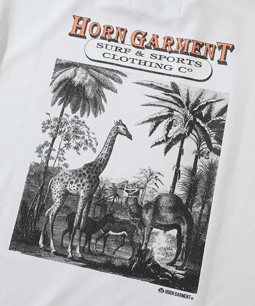 HORN GARMENT（ホーンガーメント）の「HORN GARMENT/ホーンガーメント Republis Mock Neck Tee モック半袖Tシャツ（Tシャツ/カットソー・メンズ・ターコイズブルー/ブラウン/ホワイト・48/50/46）」の8枚目の写真