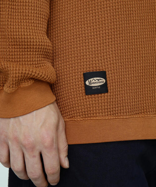 MANASTASH（マナスタッシュ）の「MANASTASH/マナスタッシュ/HEAVY SNUG THERMAL MOCK NECK（Tシャツ/カットソー・メンズ・タン/ナチュラル/パープル/ブラック・2XL/XL/L/M）」の21枚目の写真