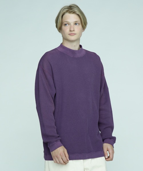 MANASTASH（マナスタッシュ）の「MANASTASH/マナスタッシュ/HEAVY SNUG THERMAL MOCK NECK（Tシャツ/カットソー・メンズ・タン/ナチュラル/パープル/ブラック・2XL/XL/L/M）」の4枚目の写真