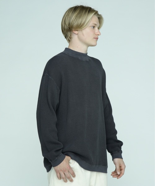 MANASTASH（マナスタッシュ）の「MANASTASH/マナスタッシュ/HEAVY SNUG THERMAL MOCK NECK（Tシャツ/カットソー・メンズ・タン/ナチュラル/パープル/ブラック・2XL/XL/L/M）」の2枚目の写真