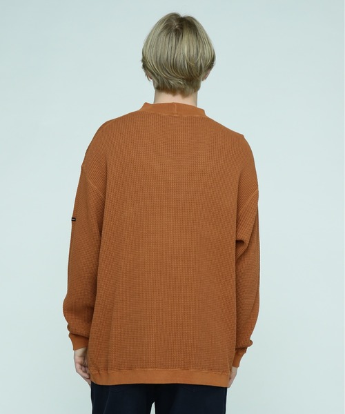 MANASTASH（マナスタッシュ）の「MANASTASH/マナスタッシュ/HEAVY SNUG THERMAL MOCK NECK（Tシャツ/カットソー・メンズ・タン/ナチュラル/パープル/ブラック・2XL/XL/L/M）」の7枚目の写真
