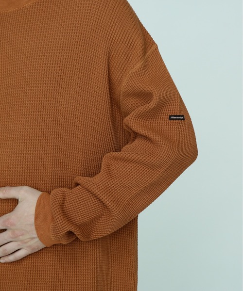 MANASTASH（マナスタッシュ）の「MANASTASH/マナスタッシュ/HEAVY SNUG THERMAL MOCK NECK（Tシャツ/カットソー・メンズ・タン/ナチュラル/パープル/ブラック・2XL/XL/L/M）」の9枚目の写真