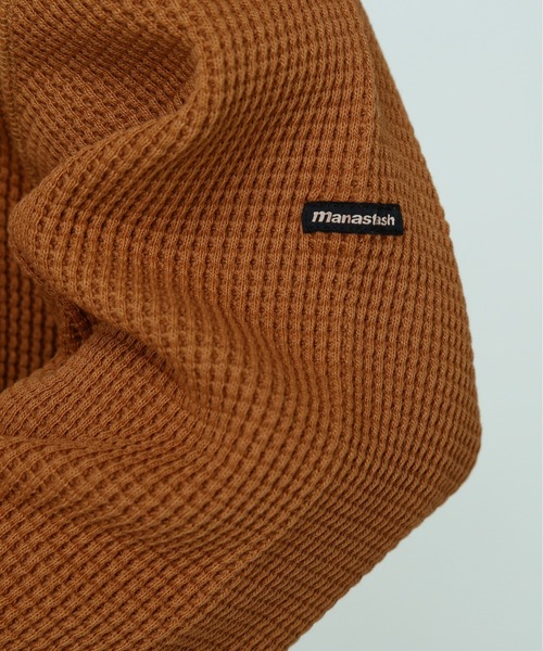 MANASTASH（マナスタッシュ）の「MANASTASH/マナスタッシュ/HEAVY SNUG THERMAL MOCK NECK（Tシャツ/カットソー・メンズ・タン/ナチュラル/パープル/ブラック・2XL/XL/L/M）」の10枚目の写真