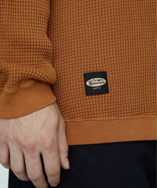 MANASTASH（マナスタッシュ）の「MANASTASH/マナスタッシュ/HEAVY SNUG THERMAL MOCK NECK（Tシャツ/カットソー・メンズ・タン/ナチュラル/パープル/ブラック・2XL/XL/L/M）」の11枚目の写真