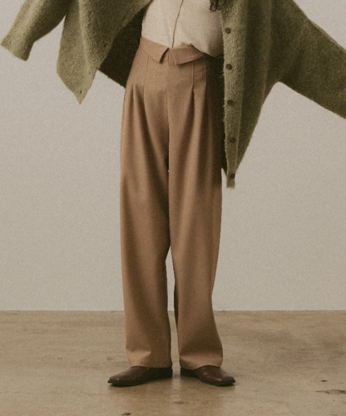 moi tytto（モイテュット）の「ウエストデザインハイウエストパンツ【セットアップ可能】（その他パンツ・レディース・ブラウン/ベージュ/ブラック・SMALL/MEDIUM）」の7枚目の写真