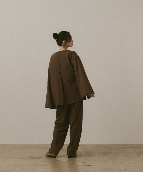 moi tytto（モイテュット）の「ウエストデザインハイウエストパンツ【セットアップ可能】（その他パンツ・レディース・ブラウン/ベージュ/ブラック・SMALL/MEDIUM）」の15枚目の写真