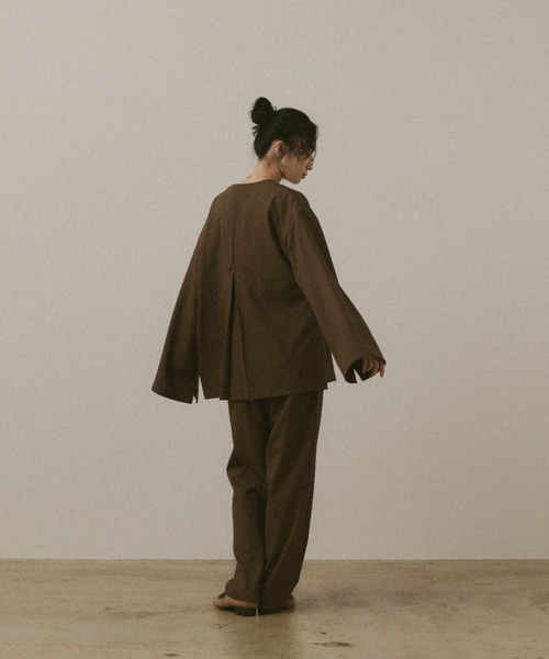 moi tytto（モイテュット）の「ウエストデザインハイウエストパンツ【セットアップ可能】（その他パンツ・レディース・ブラウン/ベージュ/ブラック・SMALL/MEDIUM）」の16枚目の写真