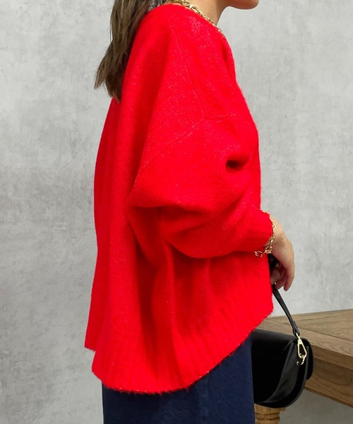 un dix cors（アンディコール）の「ヤクライククルーネックニット（ニット/セーター・レディース・ブラック/アイボリー/レッド/イエロー・FREE）」の15枚目の写真