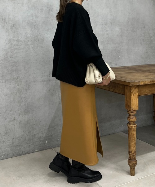 un dix cors（アンディコール）の「ヤクライククルーネックニット（ニット/セーター・レディース・ブラック/アイボリー/レッド/イエロー・FREE）」の7枚目の写真