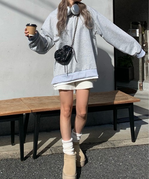 Ada.（エイダ）の「裏毛フェイクレイヤードプルオーバー（スウェット・レディース・グレー/ブルー系その他/ブラック・FREE）」の19枚目の写真