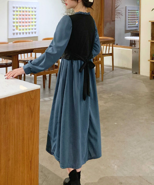Amulet(アミュレット)の「レイヤードドッキングワンピース(ワンピース・レディース・ブラウン/ブルー・M/XL/L)」の13枚目の写真