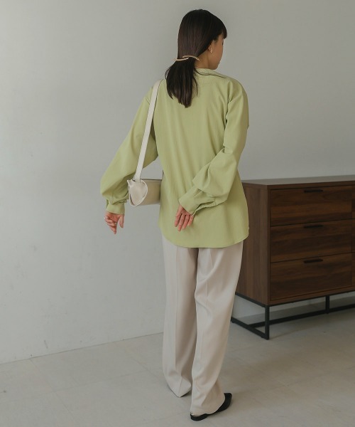 Bab（バブ）の「フロントねじりビスチェ風ブラウス（シャツ/ブラウス・レディース・チャコールグレー/ライトグリーン/アイボリー・M）」の17枚目の写真