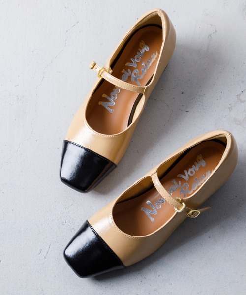 Noubel Voug Relax（ヌーベルヴォーグリラックス）の「ストレートチップ メリージェーン パンプス（パンプス・レディース・ブラック/ベージュ/アイボリー・M/LL/3L/L/S）」の3枚目の写真