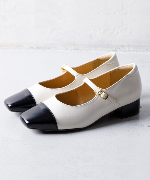 Noubel Voug Relax（ヌーベルヴォーグリラックス）の「ストレートチップ メリージェーン パンプス（パンプス・レディース・ブラック/ベージュ/アイボリー・M/LL/3L/L/S）」の2枚目の写真