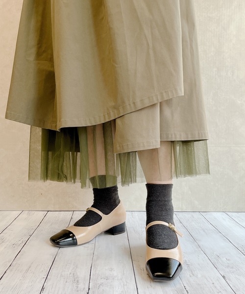 Noubel Voug Relax（ヌーベルヴォーグリラックス）の「ストレートチップ メリージェーン パンプス（パンプス・レディース・ブラック/ベージュ/アイボリー・M/LL/3L/L/S）」の8枚目の写真