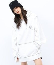 【UNISEX】ステッチロゴフーディ