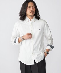 【WEB限定】SHIPS: MADE IN JAPAN ワンポイントロゴ 微起毛 ボタンダウンシャツ